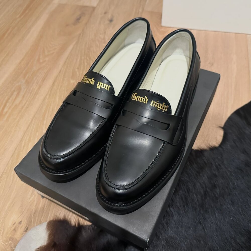 Duke + Dexter Wilde “Thank You, Good Night” Penny Loafers – (UK 7 / US 9 / EU40)